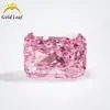 Flor de hielo corte acero de alto carbono taladro bisel rectangular colección de colores piedra desnuda al por mayor circonita cúbica sintética óxido