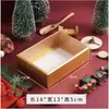 Caja de Regalo de Espino Confitado para Navidad y Año Nuevo Caja de Regalo de Chocolate con Glaseado Rojo y Dorado Fresa Caja de Empaque de Regalo Galletas de Turrón