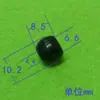 Contas de Nó de Cordão de 1cm com Furos, Contas ABS que Podem Ser Galvanizadas e Feitas com Tinta Fosca, Contas de Plástico com Furos Grandes e Pequenos