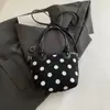 Bolso tipo cubo informal de moda para el día a día, diseño de lunares transfronterizo 2026, un artículo popular para otoño e invierno