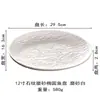 Prato de Peixe com Padrão de Pedra Prato Longo Oval Prato de Serviço para Hotel Restaurante Comercial Prato de Cerâmica Imitação Resistente a Quedas Prato para Servir Peixe Grelhado Utensílios de Mesa Em Estoque