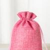 Bolsa de Lino Retro de Color Puro, Pantalones de Lino con Bolsillo de Solapa con Cordón, Bolsa de Regalo Pequeña Personalizable, Bolsa de Embalaje, Bolsa para Joyas
