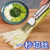 Rebanador ultra fino de cebolleta, triturador doméstico de acero inoxidable para cocina, cortador de verduras multifuncional para picar cebolletas y cebolletas verdes