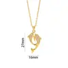Collar de delfín exquisito bestseller transfronterizo para mujer, colgante de cobre con incrustaciones de circonita de nicho de lujo ligero, joyería de cadena para clavícula de moda de alta gama
