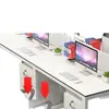 Escritorios y sillas de oficina modernos y minimalistas, escritorios de computadora para oficina, escritorios combinados para cuatro o seis personas, cubículos de oficina con divisiones, escritorios para personal