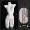 Lemon Story Sedutora Tentação Renda Transparente Feminino Abertura na Virilha Tentação Conjunto de Lingerie Sexy Feminino Abertura na Virilha
