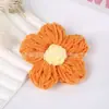 Flor de Hilo Creativa con Bloques de Color Flor Pomposa Dulces Accesorios de Flor de Hilo Tejidos a Mano Pinzas y Accesorios para el Cabello Lindos Estilo Coreano