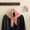 Blogger da Coreia do Sul com o mesmo parágrafo! Cachecol Triângulo de Tricô Vintage Feminino Outono e Inverno Lã Pequeno Cachecol Proteção para o Pescoço Joker Pequeno Cachecol