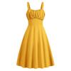 H Suministro Transfronterizo Exportación Ropa de Mujer Estilo Retro Hepburn 50S60S Tirantes Halter Doble Uso Color Puro Silueta Adelgazante Vestido
