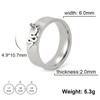 Europa y Estados Unidos personalidad transfronteriza simple acero de titanio 6 mm anillo colgante de serpiente trepadora externa personalidad creativo anillo de acero inoxidable