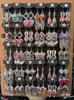 Pendientes de Pieza Bordada Vintage Bordados a Mano de Estilo Étnico de Moda, Colgantes de Oreja Pequeños Cortos con Borlas, Joyería de Plata Miao de Yunnan para Mujeres