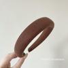 Faixa de Cabelo Quente de Esponja Outono e Inverno para o Topo da Cabeça Feminino Faixa para Lavar o Rosto Celebridade da Internet Coreana Cor Curry de Leite Presilha de Cabelo Carimbo de Cabelo Acessório de Cabeça
