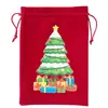 Bolsas de Veludo Personalizadas de Natal com Logos de Desenhos Animais Impressos Digitalmente Coloridos, Sacos para Embalagem de Presente de Natal, Sacos de Veludo com Cordão para Doces