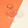 Chaveiro Acrílico Transparente em Estoque Pingente Pequeno Estrutura Oca Irregular Anel de Pingente Personalizado em Lote Pequeno