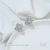 Chapado en Cobre Chapado en Oro de 14K Circonita Trébol de Cuatro Hojas con Pendientes Colgantes Hecho a Mano DIY Moda Elegante Accesorios de Joyería para Orejas Material