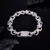 Prata Esterlina S925 Transfronteiriça Quente Hiphop Rua Hip Hop Hobo Corrente Cubana Oito Hip Hop Cubana Pulseira Masculina