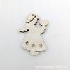 Serie de Decoración Navideña Tablero de Madera de Álamo de Doble Capa Aproximadamente 7 cm Colgante de Madera Creativo Manualidades Lindas DIY