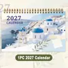 Calendario superventas transfronterizo 2027, doble uso para colgar en la pared, 12 ilustraciones para diferentes meses, suministro directo del fabricante