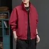 2026 Novo Estilo Jaqueta Masculina Retrô Americana Solta Casaco para Casal Zíper Bidirecional de Alta Qualidade 12 Cores Gola Alta Top Transfronteiriço