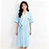 Roupão Vestível de Gaze de Algodão Fino de Verão, Não Solta Fiapos, Absorvente, Secagem Rápida, Macio, Respirável, Roupa de Casa para Adultos