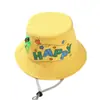 Sombrero de Pescador para Niños Viajes al Aire Libre Dinosaurio de Dibujos Animados Sombrero de Sol a Prueba de Viento para Niños y Niñas Lindo Sombrero de Bebé Fabricante Sombrero de Cubeta