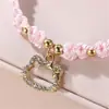 Pulsera Colgante de Gato Kitty Dulce y Linda Europea y Americana Transfronteriza, Pulsera Versátil para Pareja con Cuentas Hecha a Mano