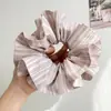 Elástico Simples Listrado Estilo Coreano de Camada Dupla com Ajuste na Cintura, Elástico para Coque Estilo Mori, Corda para Rabo de Cavalo, Acessório de Cabelo