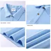 Nueva Camisa Polo de Verano 240g 65% Algodón Cómodo Algodón Piqué Doble Botón Diseño Creativo Botón de Contraste Manga Corta