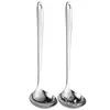 Cuchara para fondue de acero inoxidable 304 de 6 mm con forma de corazón, Cuchara sopera espesa de mango largo, Cuchara coladora, Cucharón sopero para hotel, Cuchara de cocina