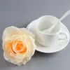 Cabezas de Rosas Artificiales, Tamaño Mediano, Núcleo Envuelto, Decoración de Pared, Accesorios para el Frente del Coche, Flores de Seda, Decoración DIY, Adornos para Ropa, Ramos de Flores Artificiales