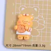 Oso Mantequilla Pan Lindo Dibujo Animado Accesorios Hechos a Mano DIY Pegamento de Crema Resina Piezas Pequeñas Hebilla Zueco Materiales
