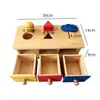 Materiales didácticos Montessori educación temprana juguetes educativos para bebés y niños pequeños caja de monedas con forma de emparejamiento educativo 0-2-3 años