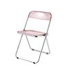 Silla transparente de plástico simple con respaldo de cristal, taburete Cyber Celebrity, silla de maquillaje, silla de comedor plegable nórdica de acrílico.