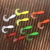 Caña de pesca para señuelos micro-señuelo mini señuelo blando cola rizada black pit gusano blando 2.5cm anzuelo con cabeza plomada pequeña cola en T pez mandarín lubina señuelo artificial