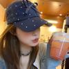 Gorra de Béisbol Estilo Coreano Dulce Ins con Lazo Puntos Lengua de Pato de Diseño de Nicho para Mujer Primavera Verano Todo Fósforo