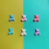 Rosto Brilhante Gola Urso Urso Resina Acessórios DIY Capa de Celular Fivela de Sapato Material Grampo de Cabelo Corda de Cabeça Caixa de Armazenamento Adesivo