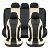 Fundas de asiento de cuero PU más vendidas a nivel transfronterizo con diseño de doble línea de cintura, adecuadas para coches de 5 plazas, disponibles en Amazon, Temu y Meike