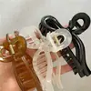 YHJ nova presilha de cabelo com laço feminino temperamento pequeno fresco sensação de gelatina acrílico parte de trás da cabeça penteado grampo de cabelo feminino