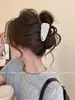 Presilha de garra doce oversized estilo coreano 2026, de alta qualidade e requintada, presilha tubarão versátil para coques na nuca, acessório de cabelo