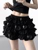 Falda de globo de estilo gótico oscuro con cruz oscura para mujer, falda corta de ballet para chica popular de primavera y verano, shorts tipo burbuja