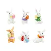 Nuevo producto transfronterizo: adorable figura de conejito de Pascua, linda muñeca de conejito, accesorios de decoración DIY, adornos mini colgantes