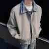 Chaqueta de marca de moda transfronteriza para hombre, estilo dos piezas falso, nuevo estilo primavera/otoño 2026, bloques de color, corte holgado, chaqueta cleanfit