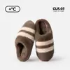 Chinelos de Algodão para Casal Transfronteiriços TPR para Mulheres, Pantufas de Pelúcia Quentes Espessadas de Inverno, Pantufas de Pelúcia Antiderrapantes de Inverno para Homens