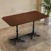 Mesas y sillas de estilo rústico para restaurantes de alta gama, cafeterías y restaurantes de fusión de moda y nicho que sirven cocina occidental, hechas de madera maciza