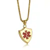 Colar de Joias Novo Escudo Logo Médico Aço Inoxidável Cobra Bastão Colar Pingente Masculino Colar Longo Corrente de Lã