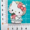 Acessório de presilha de cabelo estilo pastoral fofo de desenho animado Gatinho KT Folha de acrílico DIY Presilha de cabelo Ímã de geladeira Acessório de decoração