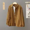 Jaqueta Casual Retrô Feminina de Liquidação de Marca, Novo Estilo Primavera, Corte Solto, Tamanho Grande, Top Jaqueta com Gola Padre Pequena