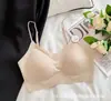 Sujetador refrescante, transpirable y cómodo con diseño de espalda cruzada, que cuenta con una copa incorporada para soporte y una tela transpirable y amigable con la piel, perfecto para bustos pequeños y para crear una hermosa silueta en la espalda