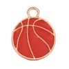 Nuevos Accesorios Creativos para Joyería DIY Baloncesto Fútbol Diamante con Goteo de Aceite Aleación Collar Pulsera Colgante Colgante Venta al por Mayor