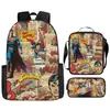 Mochila de Marvel Spider-Man Dibujos Animados Anime Bolsa Escolar Primaria Mochila Bolso de Mano Bolsa Sencilla para Lápices
